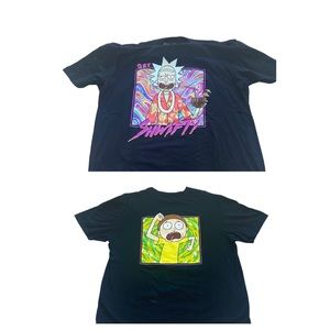 Rick and Morty Front & Back Graphic Get Shwifty Short Sleeve Tee XL